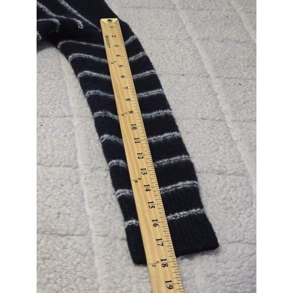 Vince Womens Black Striped Cardigan‎ Wool Blend Long Sleeve Open Front Size L - Picture 9 of 10